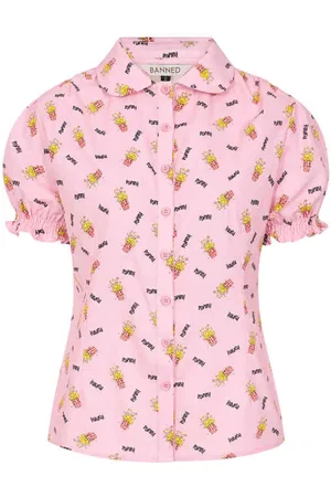 Banned Retro Star Popcorn Blouse - M
