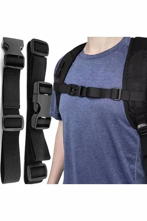 Merkloos Borstriem - Borstband - Verstelbare Borstband Voor De Rugzak Extra stevigheid - Ongeveer 50 cm - Schoudertas met Snelsluiting - Quick Release - Voor Backpacken - Kamperen- Vakanties etc.