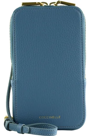 Coccinelle Leren Telefoontasje Flor Hi-Tech Phone Bag Blauw