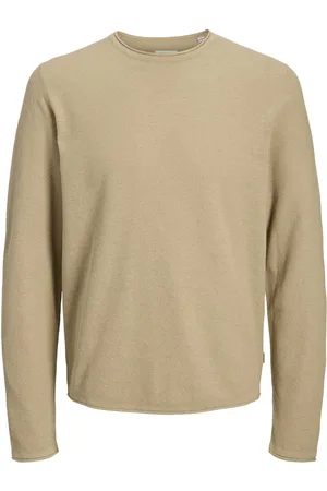 JACK & JONES Trui Jjshawn Knit Crew Neck 12269642 Oxford Tan Mannen
