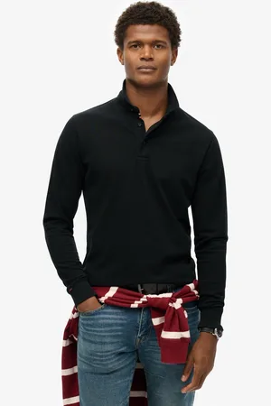 Superdry Cotton Long Sleeve Pique Polo Heren