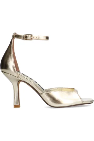Sacha Dames - Gouden sandalen met hak