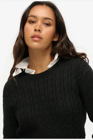 Superdry FITTED CABLE CREW NECK JUMPER Dames Trui