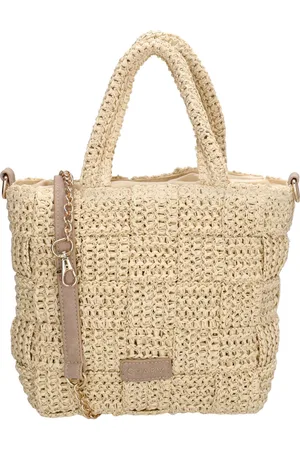 Charm London Margate Shopper - Handtas - Raffia - Goud - Ketting - Shoudertas - Tote Bag
