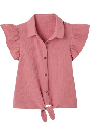 Vertbaudet Kanten blouse van katoenen gaas voor meisjes