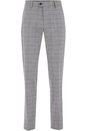 Van gils Heren Slim fit geruite pantalon van Italiaanse kwaliteit