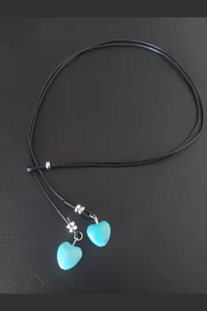 Fashion Jewelry Rennske 2 in 1 Choker Ketting met 2 Hartjes