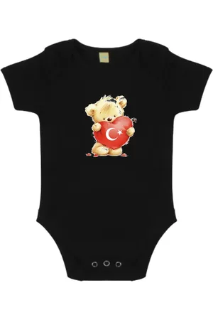 Merkloos Baby romper Turkije | Turkey |Turkse vlag| baby turkije | 6 - 12 maanden