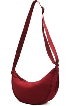 Bag Base Crossbody bag - - red - populaire crossbodybag - Rivers-sieraden - thailand - tas - dames - heren - unisex - festival tas - staptasje - crossbodybags - festival - handtas – crossbodytas - Crossbody Bag voor dames en heren - halve maan tas