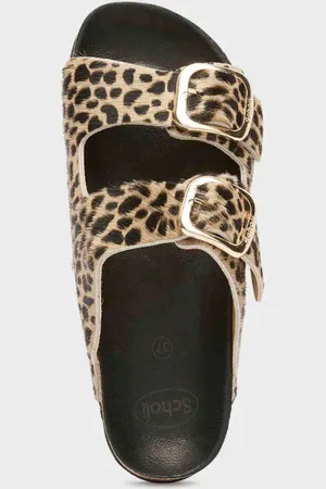 Scholl Slipper Women Noelle Printed Leather Leopard-Schoenmaat 40
