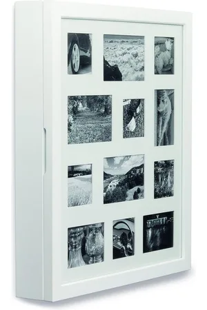 Merkloos Wit sieradenkastje met fotolijst voor 12 foto