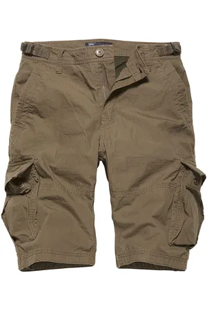 Vintage industries Terrance Short Korte broek kaki 3XL Katoen Heren - Basics, Street wear