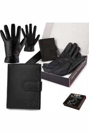 Beltimore Heren leren portemonnee handschoenen set