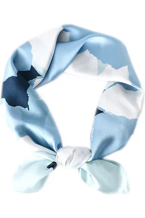 Lazy Cat Dames Sjaaltje - Halsdoek - Bandana - Blauw - 58 x 58 cm