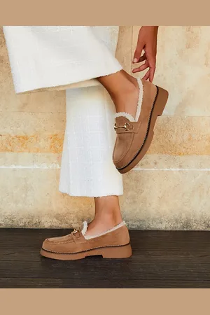 Buonarotti Dames Loafers - Mocassins - Beige - Suedine