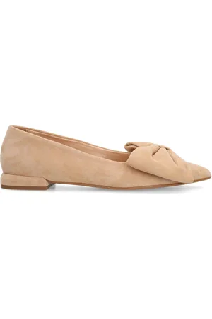 Manfield Dames - suède loafers met strik