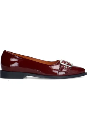 Manfield Dames - Bordeaux rode lakleren ballerina