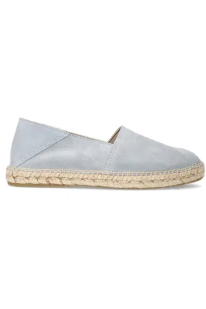 Manfield Heren - Lichtblauwe suède espadrilles