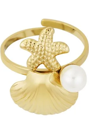 Yehwang Ring sea side - schelpen ring - - one size - Ringen dames - Stainless steels - verstelbare ring - Sieraden voor vrouwen - Cadeau voor vrouwen