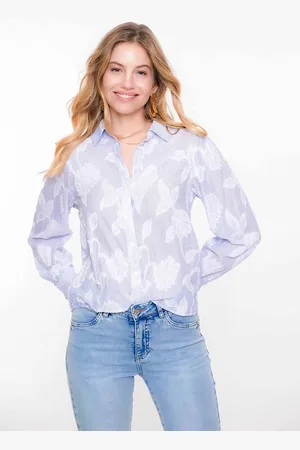 Geisha 53142-21 Blouse stiped with flowers