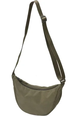 Bag Base Crossbody bag - crossbodytas - olijf - olive green - tas - Rivers-sieraden - thailand - tas - dames - heren - unisex - festival tas - staptasje - crossbodybags - festival – handtas - Crossbody Bag voor dames en heren - halve maan tas