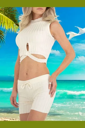 Merkloos 2 delige zomer set M/L