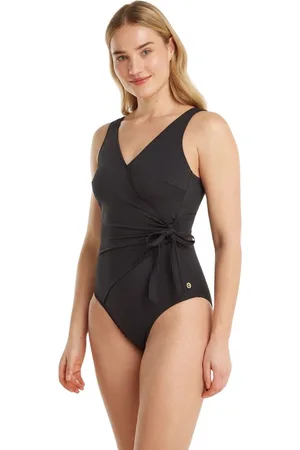 Ten Cate V-Neck Badpak Black Stripe - maat 44