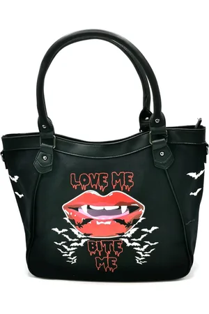 Banned Alternative Handtas Vampier Lippen - Love me Bite me - - (bxhxd) ca. 40cm x 30cm x 12cm