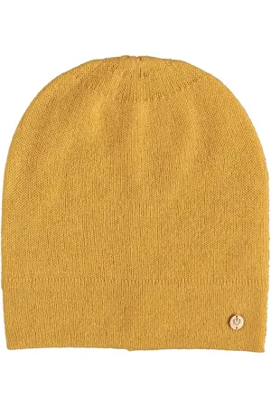 Fraas Dop Pure Cashmere Knit Hat Geel