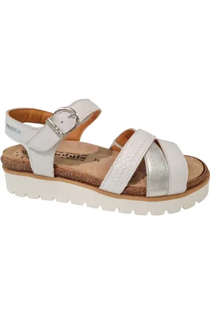 Mephisto Thina Leren Dames Sandalen - Wit - 38