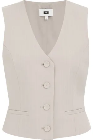 WE Fashion Dames Gilet met met krijtstreep