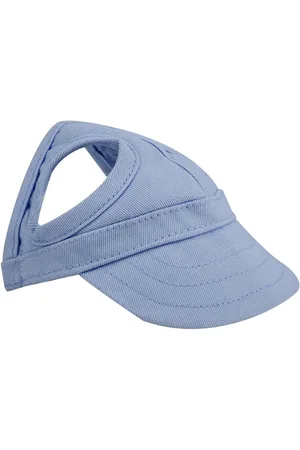 Merkloos Outdoor Pet Baseball Cap Sunbonnet Verstelbaar Streep Zomer Reissport Hoed (huisdier muts blauw)