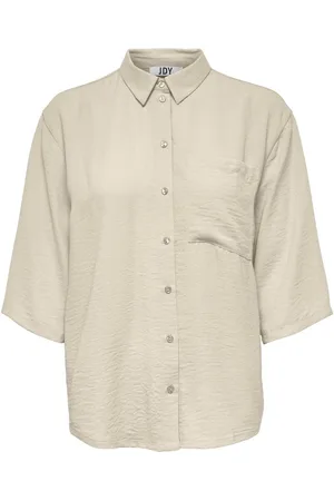 JDY DIVYA LIFE 3/4 LOOSE SHIRT WVN NOOS Dames Blouse - Sandshell