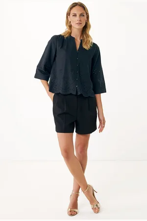 Mexx Blouse Modern Embroidery Black Dames