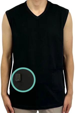 Merkloos Diabetes V-Hals Hemd maat XL voor Type 1 & 2 – Discrete Insulinepomp (ook voor de AP pomp) kleding – Risicovermijdend & Comfortabel – Volledige Bewegingsvrijheid - Alternatief Insulinepomp Heuptasje, Insulinepomp Riem, Insulinepomp Band