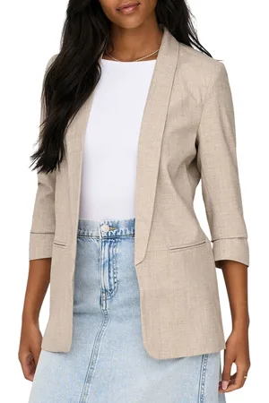 ONLY Blazer Onlelly 3/4 Life Blazer Tlr Noos 15197451 White Pepper Melange Dames