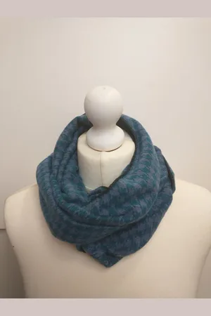 Merkloos Dames warme colsjaal Florinda pied de poule motief grijs