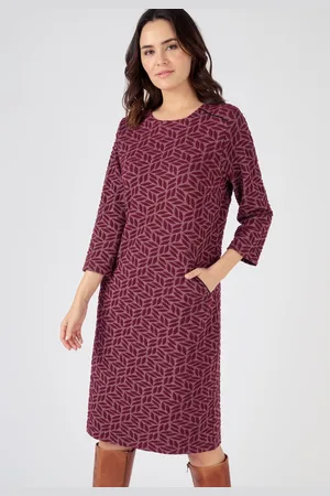Damart A-lijn jurk Jacquard gebreid - Vrouwen - - 40