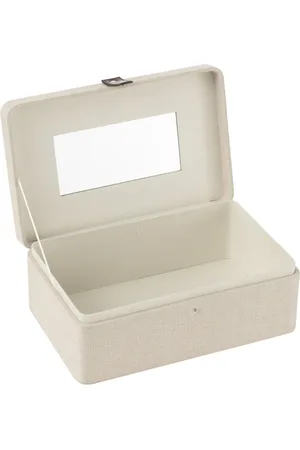 J-line Cosmetica Doos Rechthoek+Spiegel Polyester