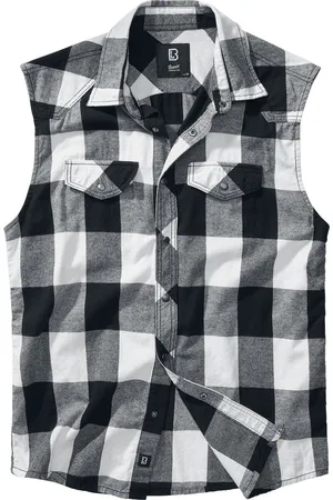 Brandit Checkshirt sleeveless Overhemd - L - /Zwart