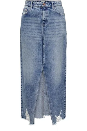 ONLY Rok Onlemma Life Rg Lng Dnm Skirt Pim31 15324102 Medium Blue Denim Dames