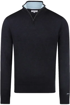 McGregor Trui Zip Mock Sweater Mm251 1204 01 2100 Navy Mannen