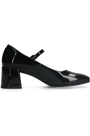 Manfield Dames - Zwarte lakleren Mary Jane pumps