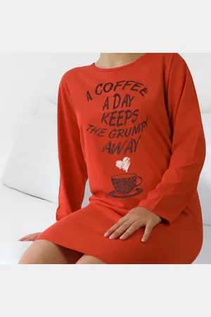 TEMPTATION Dames Nachthemd - Bigshirt - Lange Mouw - .