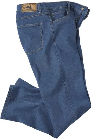 Atlas For Men Blauwe regular stretch jeans - Heren - Verkrijgbaar in grote maten - W42