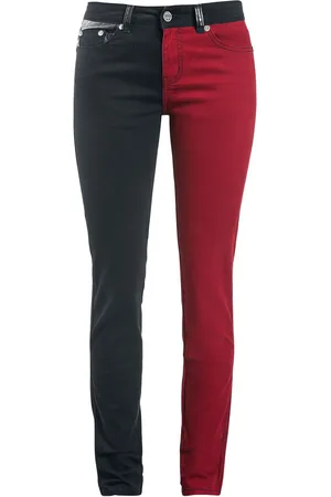 EMP Zwart-rode slim-fit broek Vrouwen - W31L34