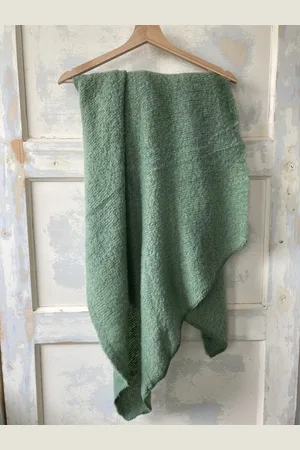 Merkloos Sjaal - Omslagdoek - - Shawl - Cashmere - Green