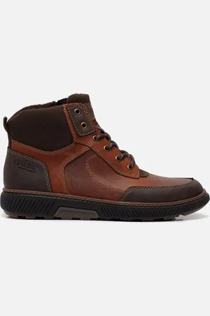 Rieker Veterboots cognac Leer