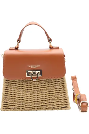 Flora & CO Trendy raffia crossbody tasje