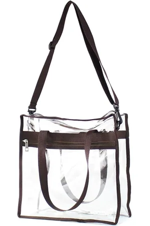 Merkloos Transparante tas met ritssluiting, crossbodytas met verstelbare schouderband, transparante schoudertas voor dames, transparante tas voor sportschool, waterdichte strandtas voor op reis